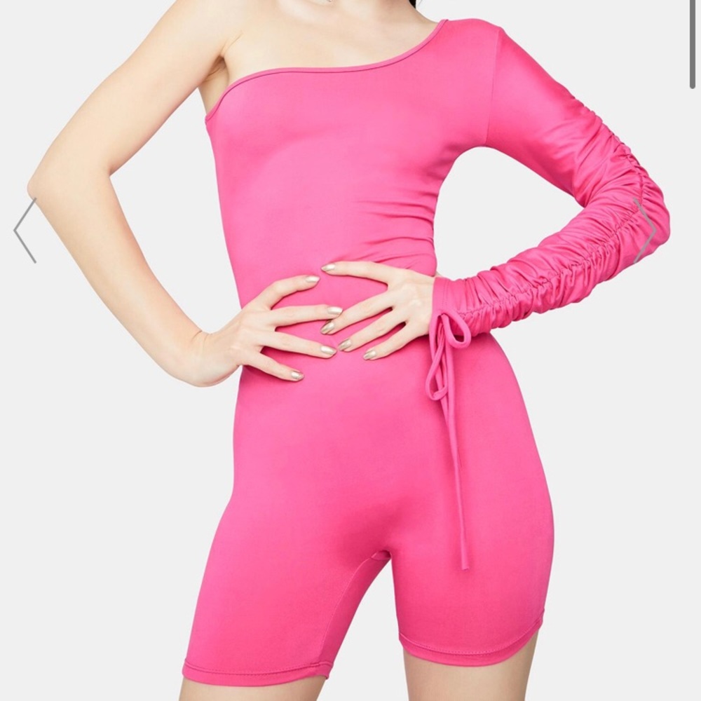 Pink Spandex Romper
